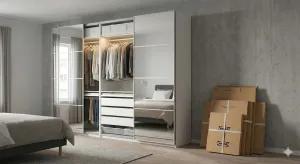 Готовий об'єкт: збірка гардеробної системи IKEA PAX під ключ (Замовлення #20)