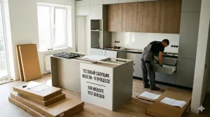 Пример качественного монтажа кухонного гарнитура